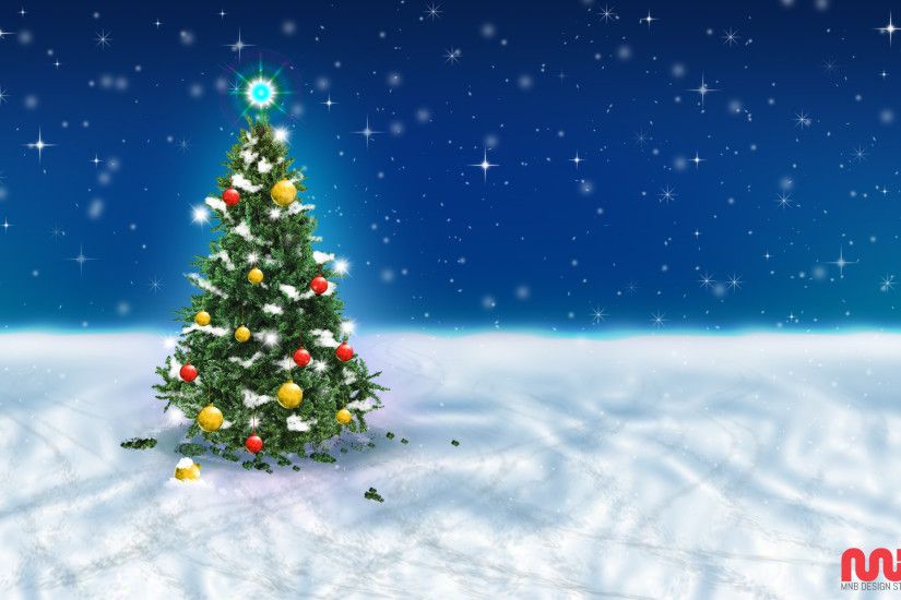 Christmas Tree Snow Sky