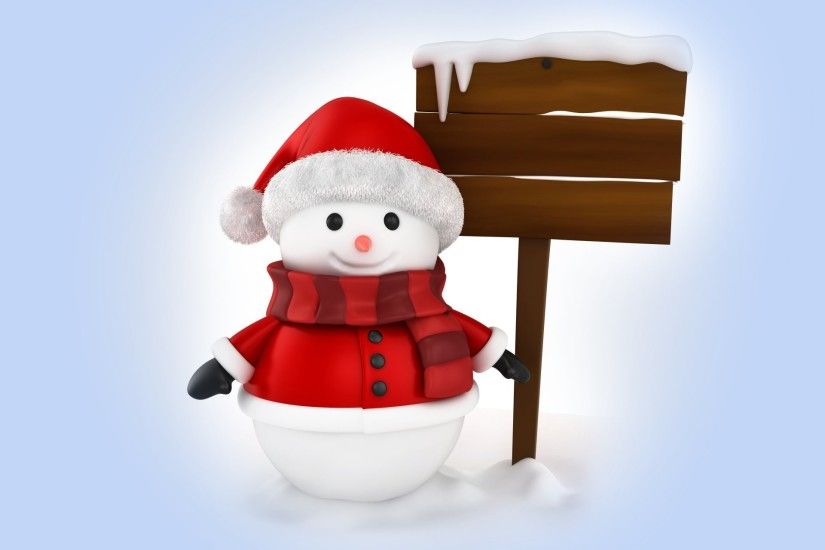 snowman 3d winter snow cute christmas new year santa snowman winter snow