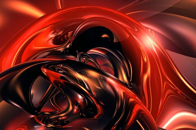 3D Red Abstract HD Wallpaper