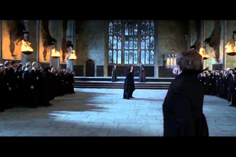 Harry Poter and the Deathly Hallows part 2 Minerva McGonagall v s Severus  Snape HD