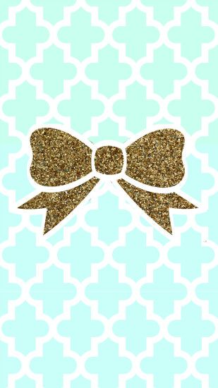 Tiffany blue + gold glitter bow tech wallpaper #FREE