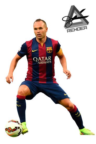 ... Andres Iniesta Barcelona Render 2014-2015 by RAAT96