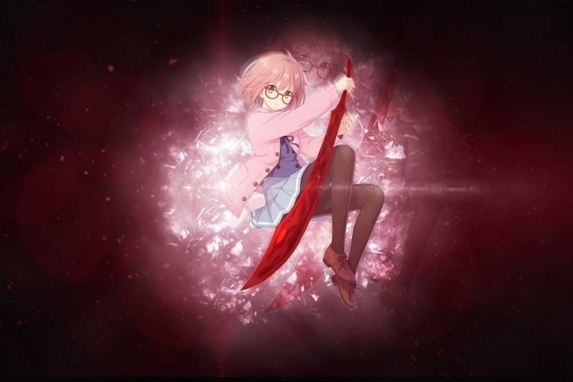 Wallpaper of Mirai Kuriyama from Kyoukai no Kanata (Beyond the boundary)  #anime #