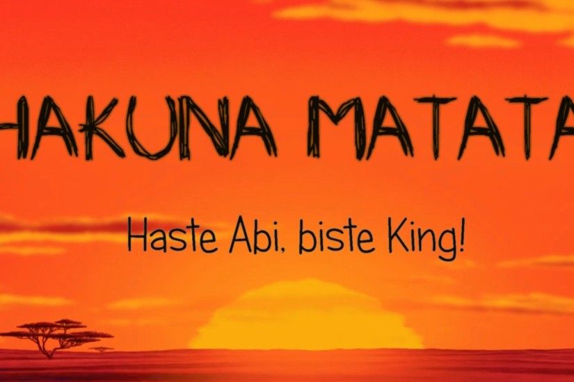 Hakuna Matata - Haste Abi, biste King! Trailer Abi-Aid 2014 NGK
