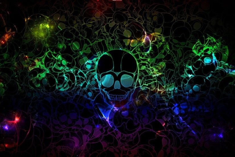 Neon skulls wallpaper #5070