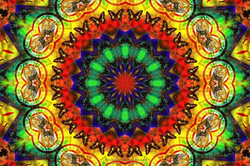 Trippy Background of Hippie Style