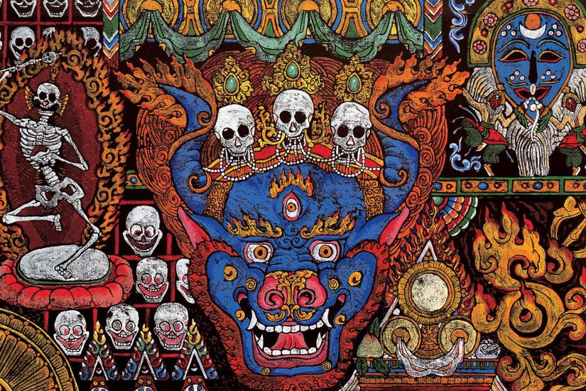 death,cartoon wallpapers, skeleton,tibetan, hd artworks, occult, hd free  background images, culture, dark, backgrounds skull, religion Wallpaper HD