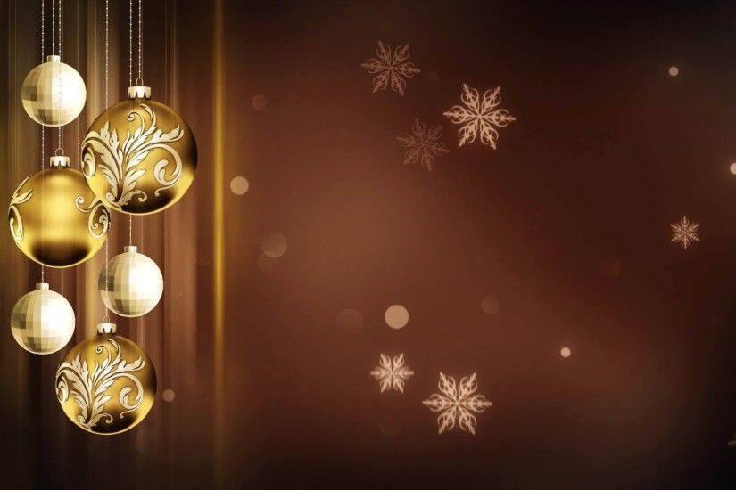 ... Golden Brown Ornaments 4K Christmas Motion Background Loop ...