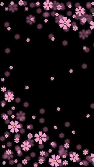 Black and pink flowers