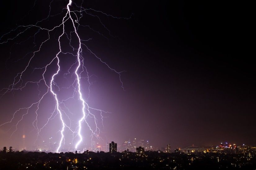 4K HD Wallpaper: Lightning and thunder in Sydney