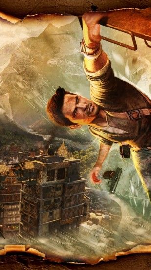 1440x2560 Wallpaper uncharted 2 among thieves, city, graphics, height,  pistol