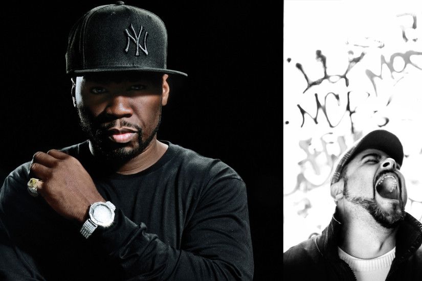 50 Cent (L) and Spanish rapper NACH (R) will join EDM artist