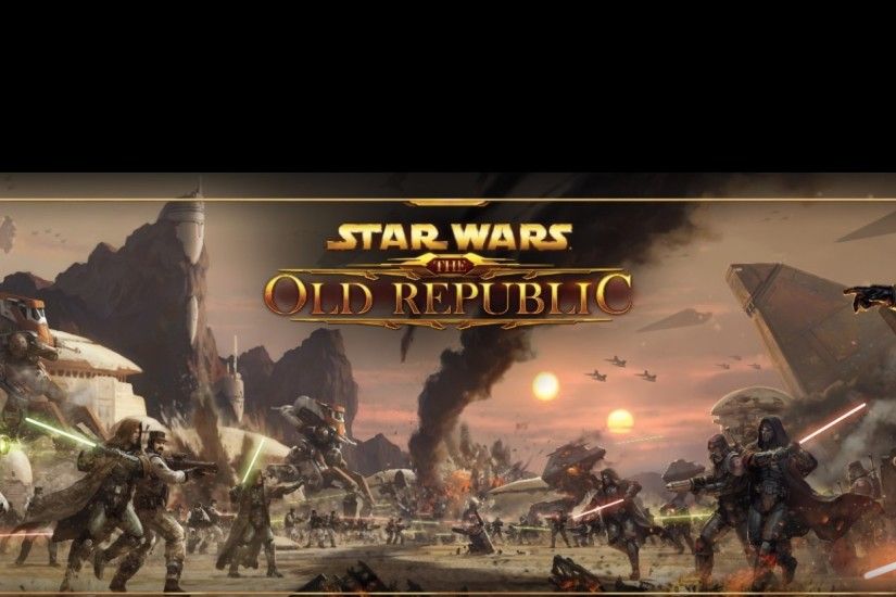 2560x1080 Wallpaper star wars the old republic, battle, gun, lightsabers,  game