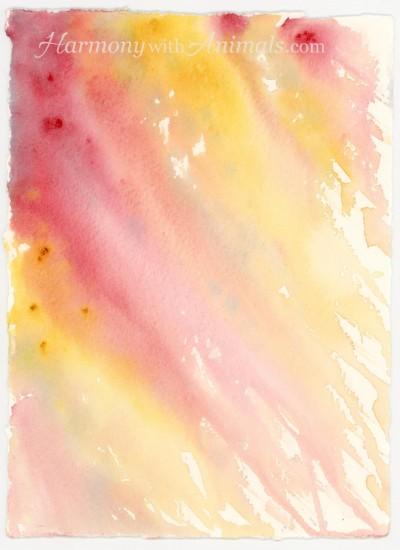 Mystery watercolor background: Could it become a cat, a dog, or.