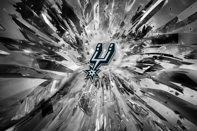 San Antonio Spurs 2015 Logo 4K Wallpaper.