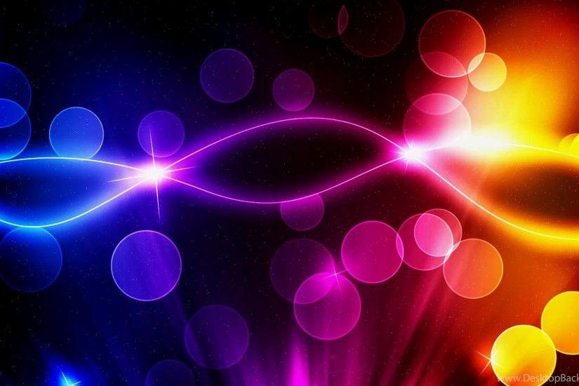 Abstract Art Backgrounds Blue Colorful Colors Stars Glowing Neon .