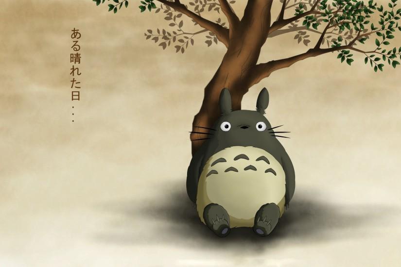 Download Totoro Neighbor Sits Wallpaper 1920x1200 | Full HD Wallpapers