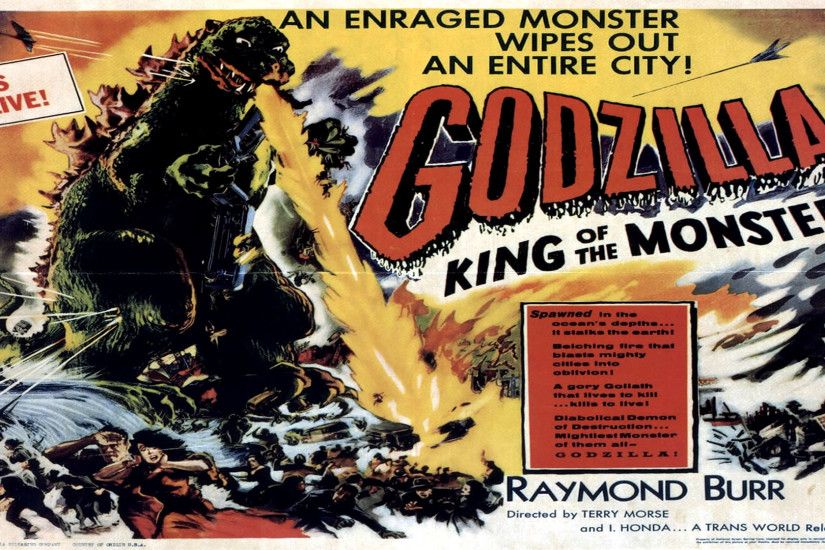 GODZILLA Landscape - Monster B Movie Posters Wallpaper Image