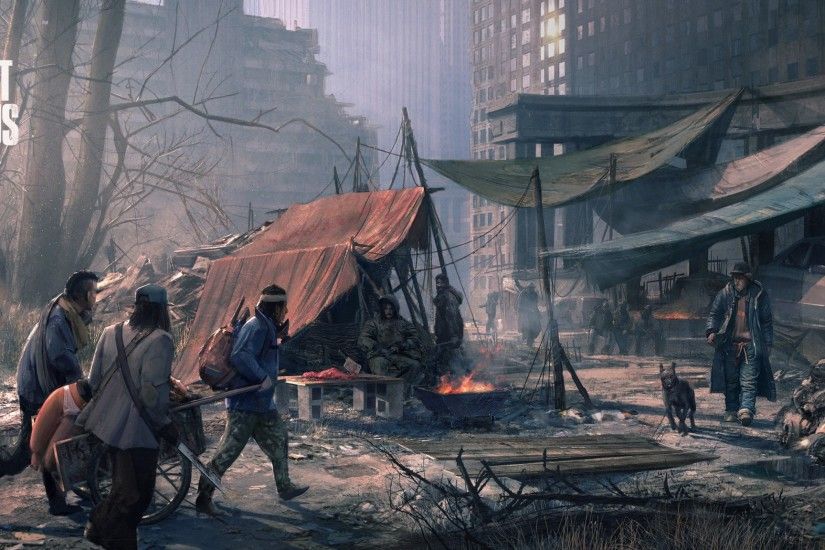 Preview wallpaper the last of us, city, doomsday, people, art 2048x1152
