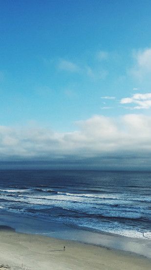 Ocean Blue Sky Cloud Nature #iPhone #6 #plus #wallpaper