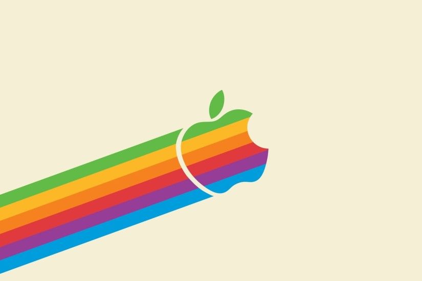 Flying Retro Rainbow Apple – Light
