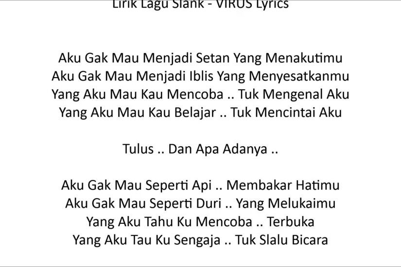 Lirik Lagu Slank - VIRUS Lyrics - YouTube