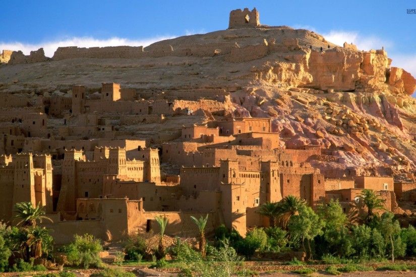 Kasbah Ruins Morocco wallpapers and stock photos