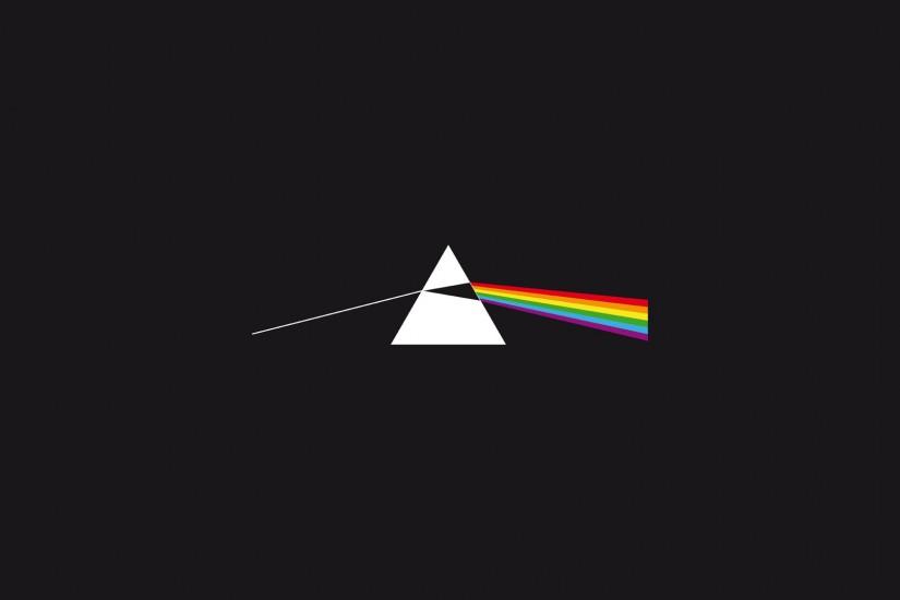 Prism Rainbow Pink Floyd Flat Minimal Illustration
