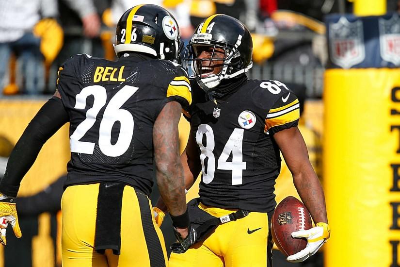 Sunday was the first time the Pittsburgh Steelers had Le'Veon Bell, Antonio  Brown and Ben Roethlisberger on the field for a playoff game.