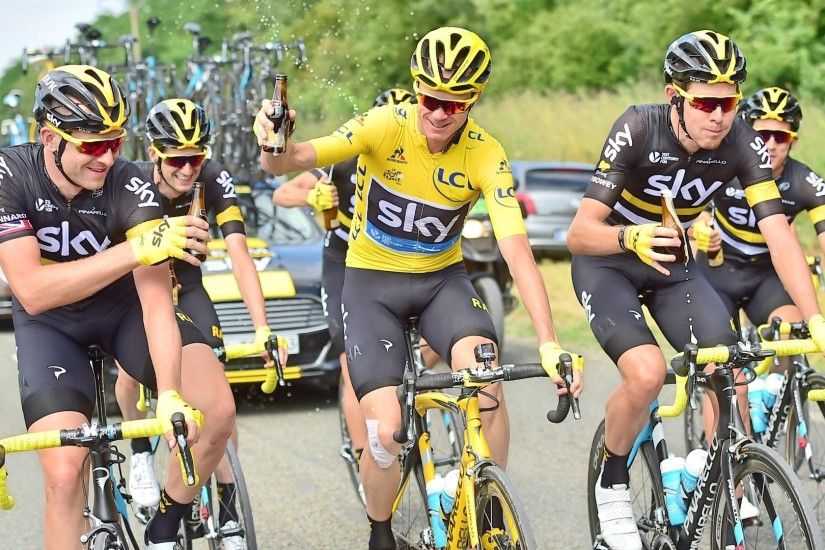 Ian Stannard, Chris Froome and Luke Rowe are three of 17 British riders set  to ride for UCI WorldTour teams in 2017 (Pic: Alex Broadway/ASO)