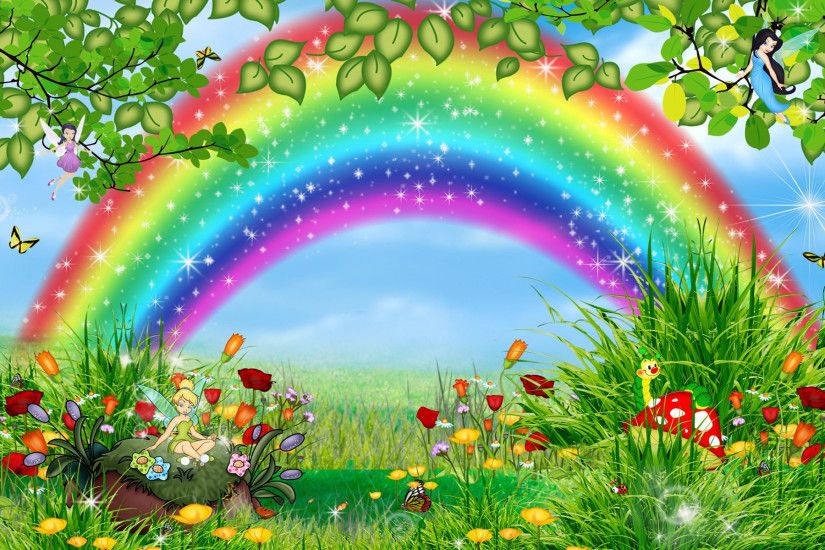Rainbow Cartoon HD wallpaper