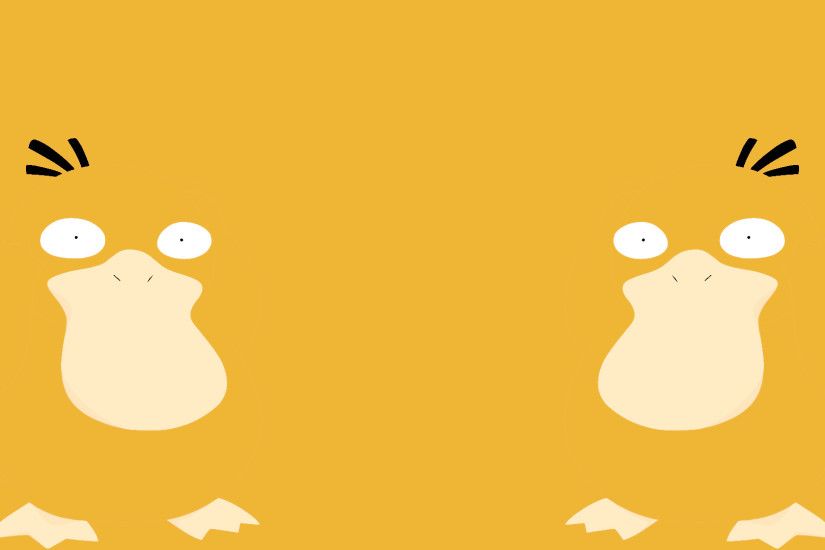My first selfmade wallpaper (of my favourite PokÃ©mon). Psyduck!