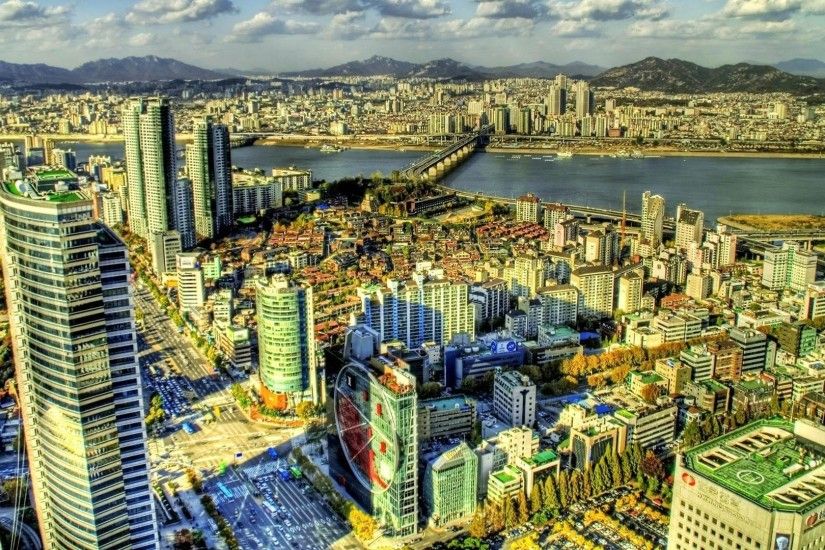 Cityscape of Seoul wallpaper
