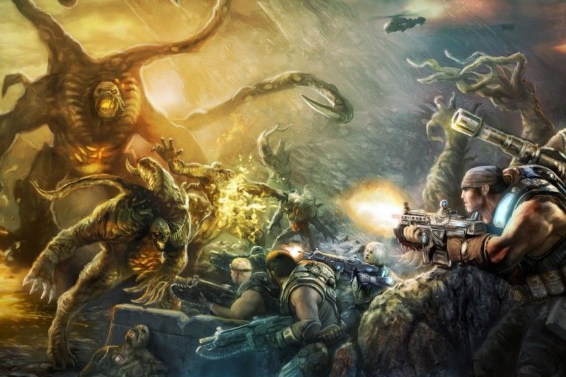 Preview wallpaper gears of war judgment, art, video game, epic games  1920x1080