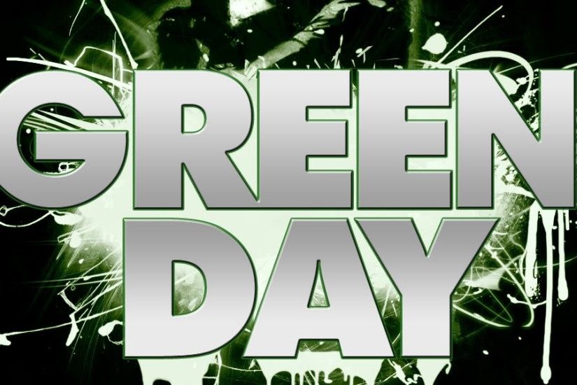 3840x1200 Wallpaper green day, letters, darkness, sign, kiss