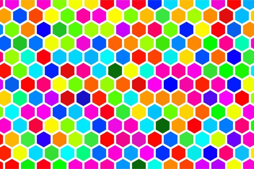 Colorful Hex Grid Pattern 4
