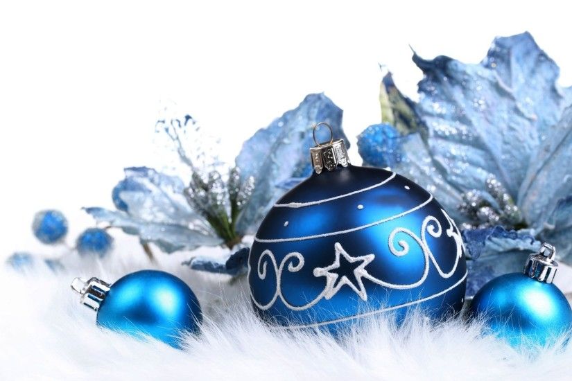 Blue Christmas Bell Balls 2014 Wallpapers
