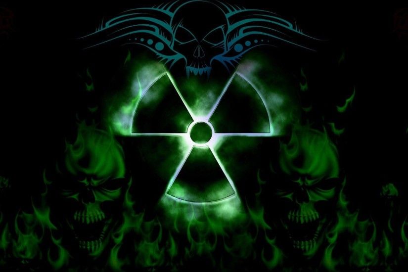 Wallpapers For > Cool Green And Black Skull Backgrounds
