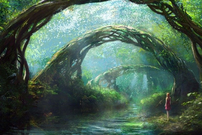 Fantasy Forest Wallpaper Wide or HD Fantasy Wallpapers #10417