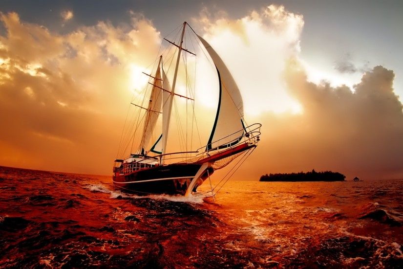 Amazing boat in sea marvelous wallpapers