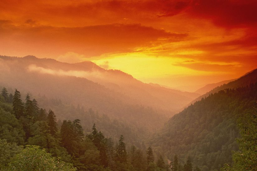 Download Background - Sunset From Morton Overlook, Great Smoky Mountains  National Park, Tennessee - Free Cool Backgrounds and Wallpapers for your  Desktop Or ...