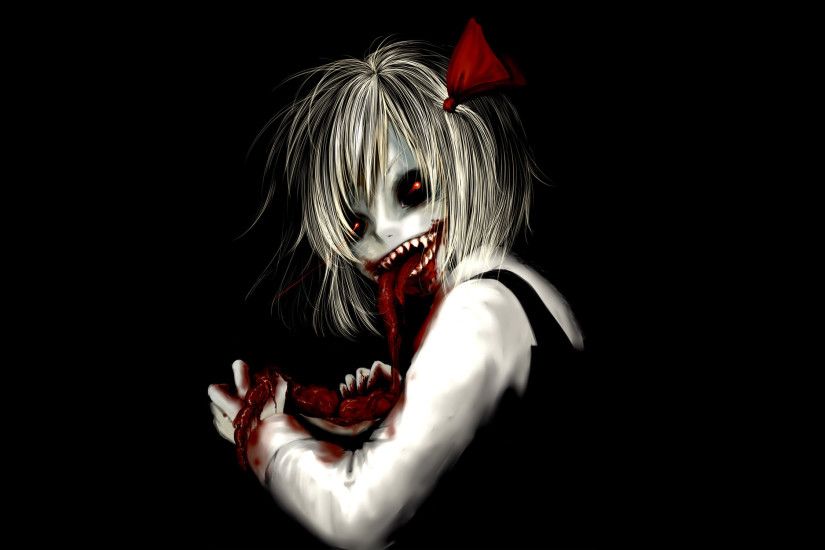 Dark Horror Anime Macabre Blood Guts Evil Girl Best Wallpapers .