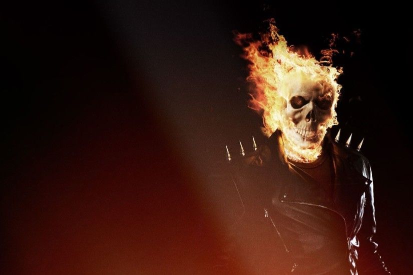 Download Wallpaper 1920x1080 Ghost rider, Skull, Fire, Flame Full .