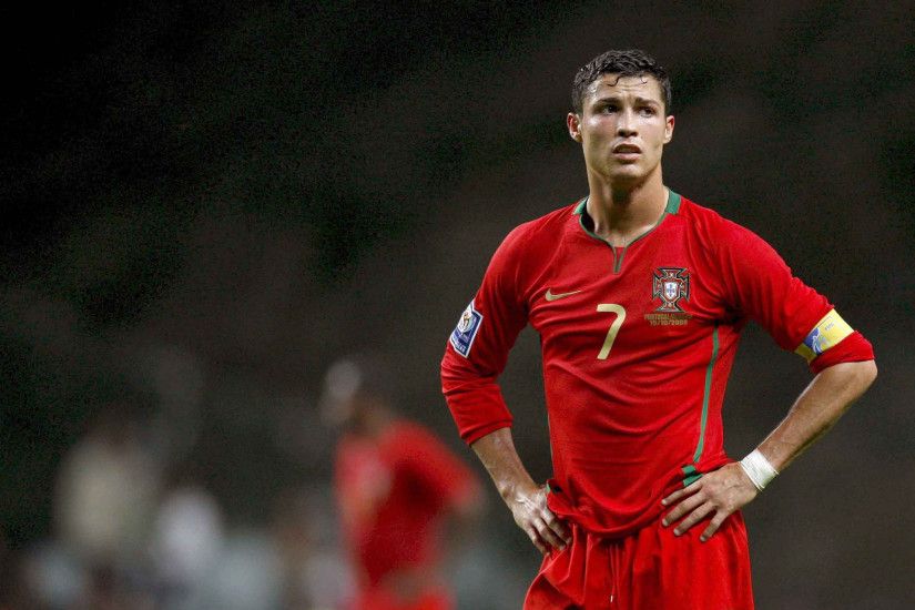 Sad Cristiano Ronaldo Portugal 2008 wallpaper
