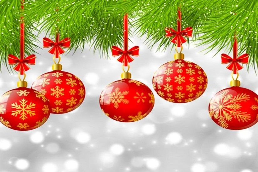Christmas Ornaments Red Wallpaper