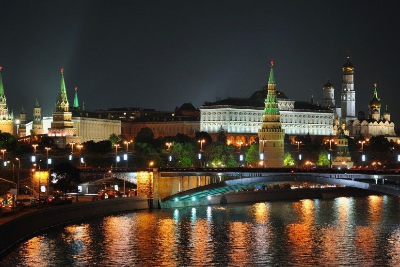 night, moscow, city lights