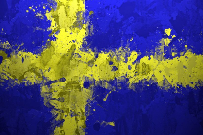 Preview wallpaper sweden, flag, background, spots, texture 1920x1080