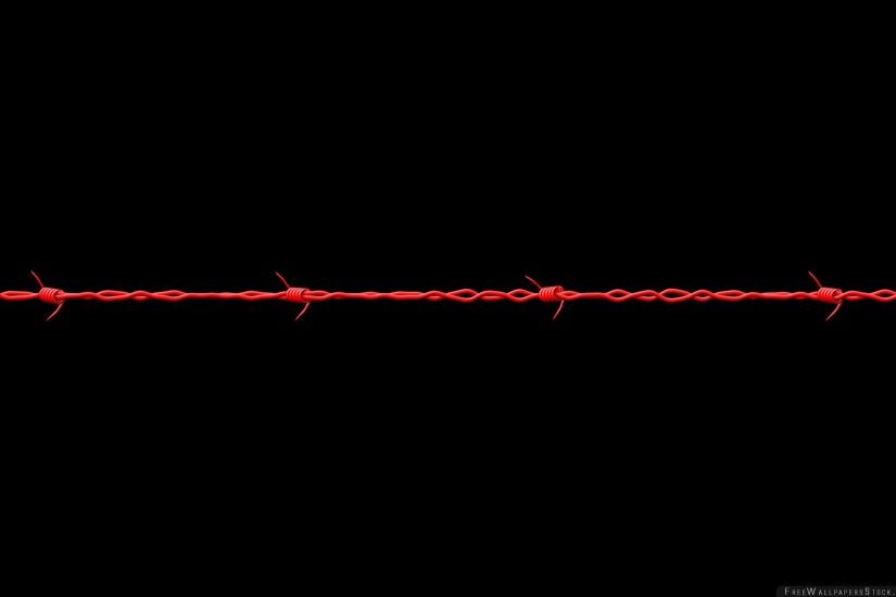 Download Free Wallpaper Black Barbed Wire Red
