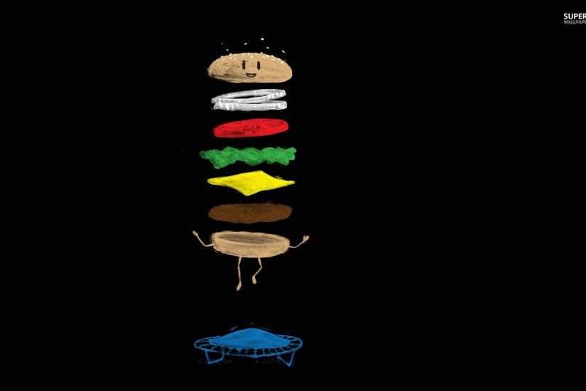 Cheeseburger On A Trampoline