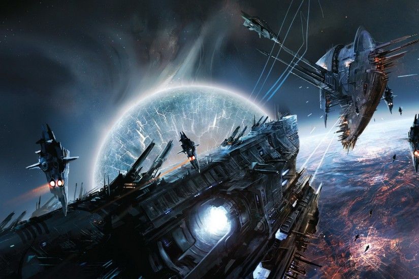 Sci Fi - Battle Homeworld Ship War Sci Fi Space Wallpaper